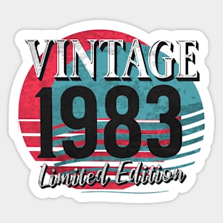 Retro Sunset Vintage 1983 Sticker